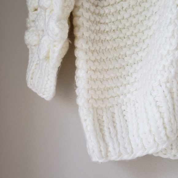 ❗SOLD❗Pom Sleeve Knit Cardigan Sweater - Picture 9 of 14